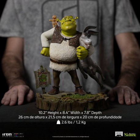 IRON STUDIOS - SHREK, DONKEY AND THE GINGERBREAD MAN DELUXE ART SCALE 1/10