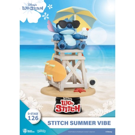 BEAST KINGDOM - Lilo & Stitch - STITCH SUMMER VIBE DIORAMA PVC