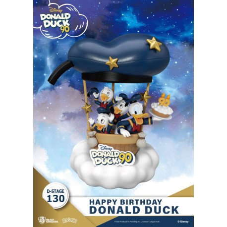 BEAST KINGDOM -Disney - Donald Duck 90th Happy Birthday -DIORAMA PVC