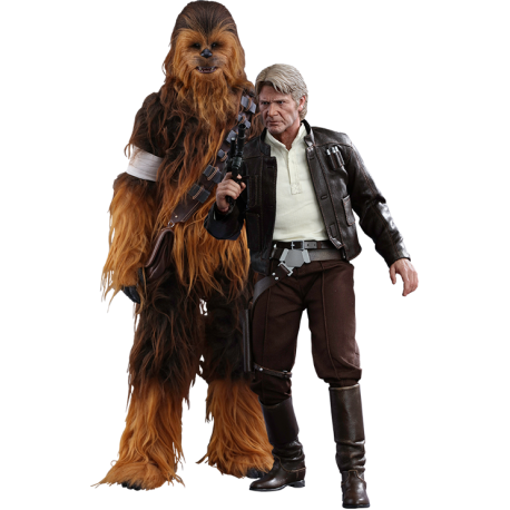 HOT TOYS - STAR WARS 7 - HAN SOLO AND CHEWBACCA FIGURE SET 1/6