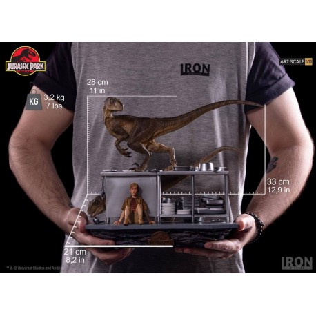 IRON STUDIOS - DIORAMA VELOCIRAPTORS IN THE KITCHEN 1/10